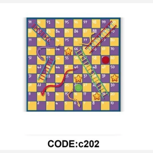SQI52YYWOPY2tHEyslU1TxoURhZa95SYa7ds4H6KMBaF10164F.jpg_512X512X70.jpg فرشینه بازی مارپله بزرگسالان و بچه ها C202(پس کرایه) - تصویر 1